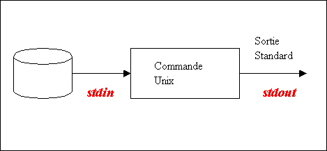 redirection de l'entrée standard d'une commande unix