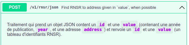 Description d'une route dans OpenAPI